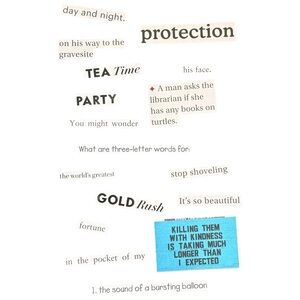 100 Hand-Cut Cutout Words & Phrases for Crafting Art Junk Journaling Bulk Lot.